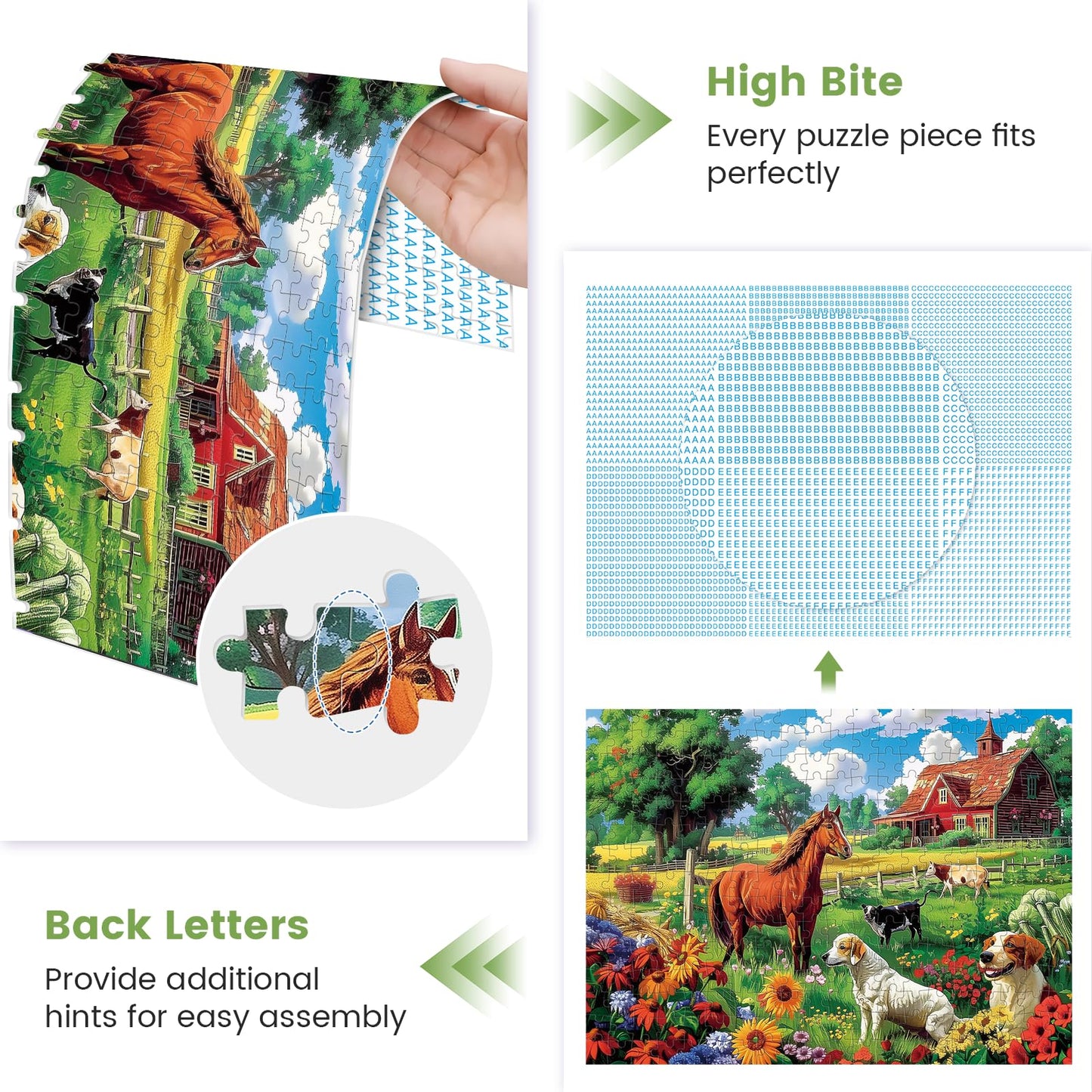 300 Piece Puzzles For Adults,Dogs And Horses Large Piece Jigsaw Puzzle For Adults Kids Seniors,Recycled Cardboard Dogs Puzzle 300 Piece,Family Activity Great Gift For Family Friends 20.5 * 15 In