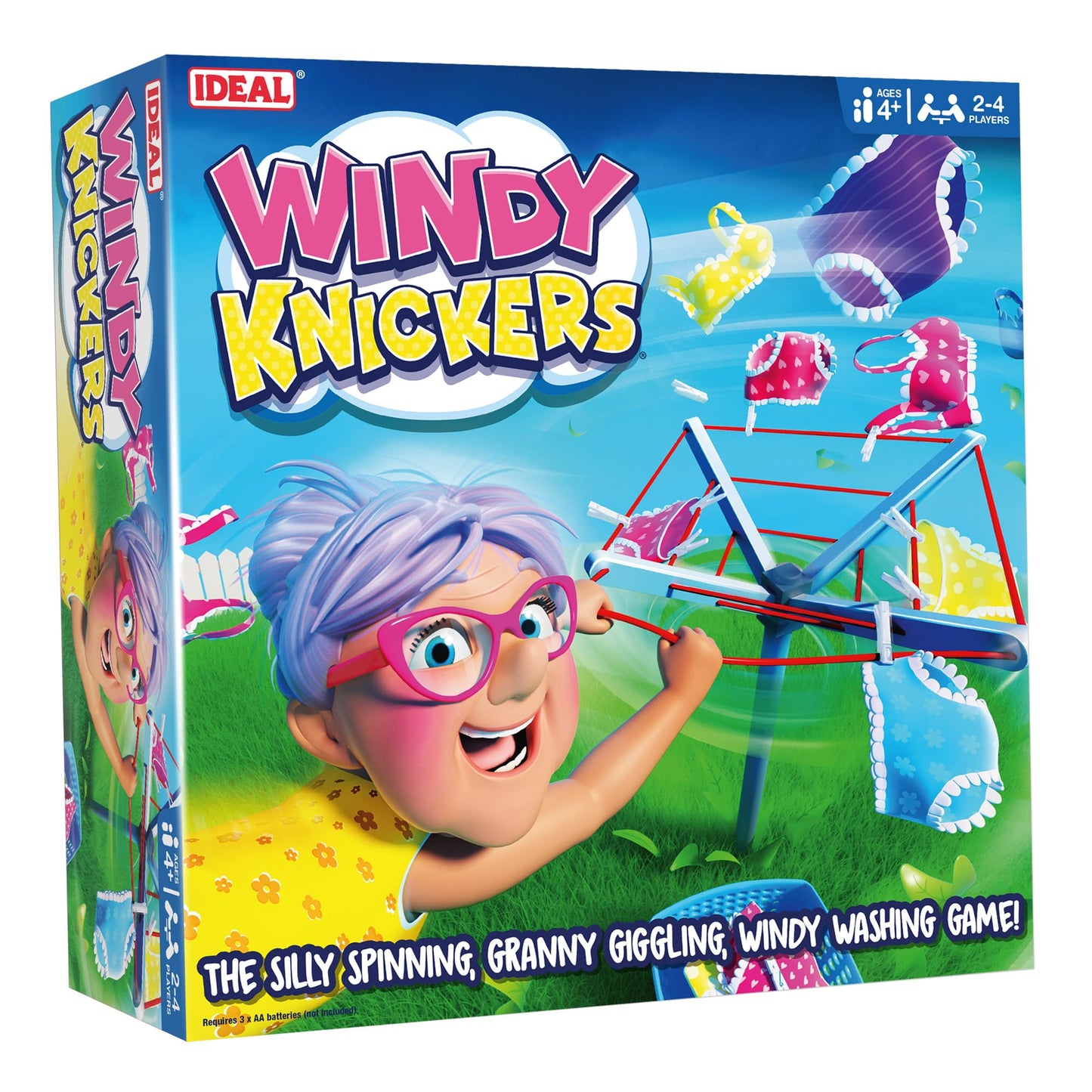 Ideal | Windy Knickers: The Silly Spinning, Granny Giggling, Windy Washing Game!| Kids Games | for 2-4 Players | Ages 4+
