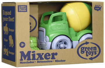 Green Toys Mixer Construction Truck - Small Green/Yellow Plastic Model CMXG-FC