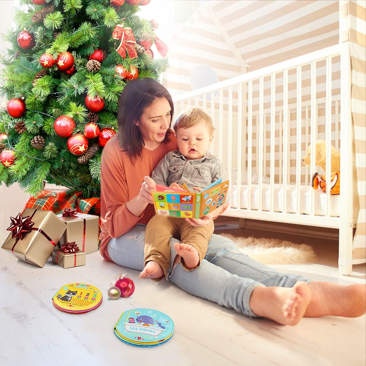 Baby Bath Toys, Nontoxic Bath Books For Babies Bath Time, Bathtub Toys For Toddlers 6 To 12 18 Months, Soft Educational Bath Toys For 1-3 Year Old Girls Boys(Pack Of 3)