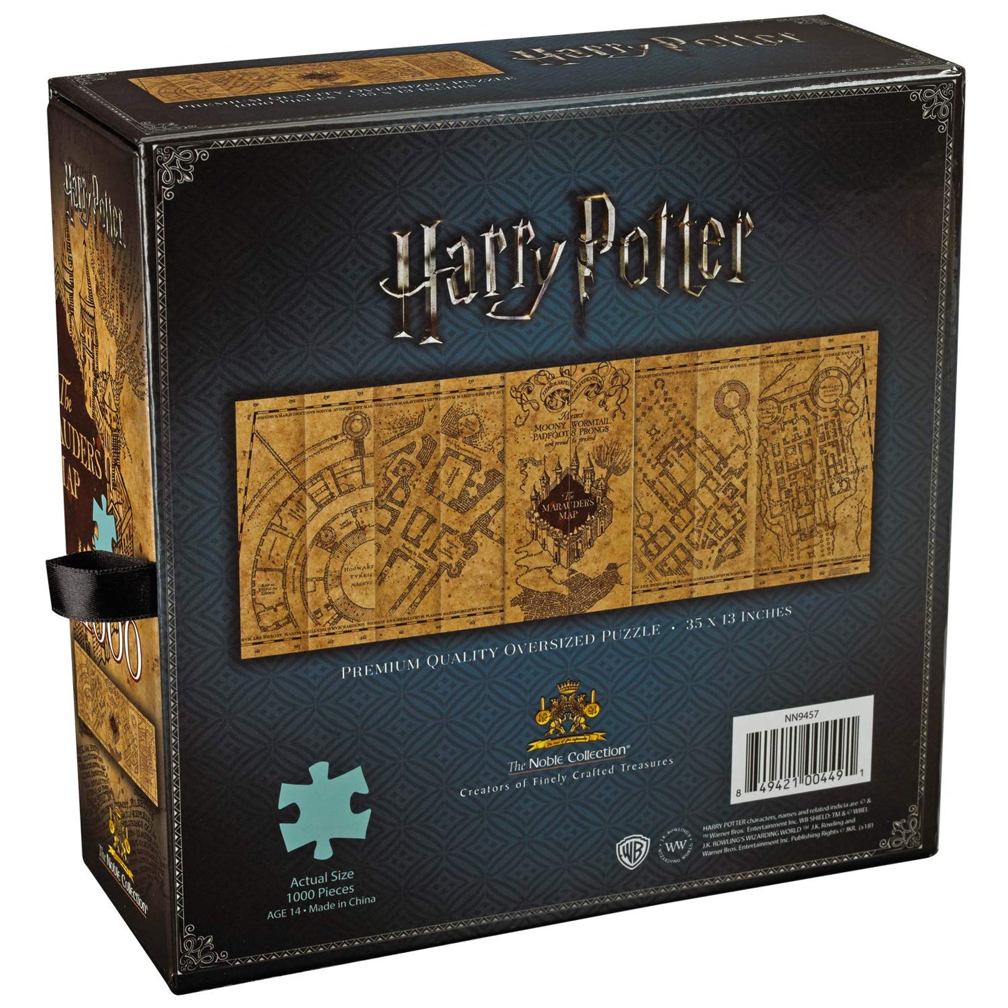 The Noble Collection Harry Potter Marauder's Map Puzzle - 1000 Pieces, Cardboard, Map of the Marauder, Model NN9457
