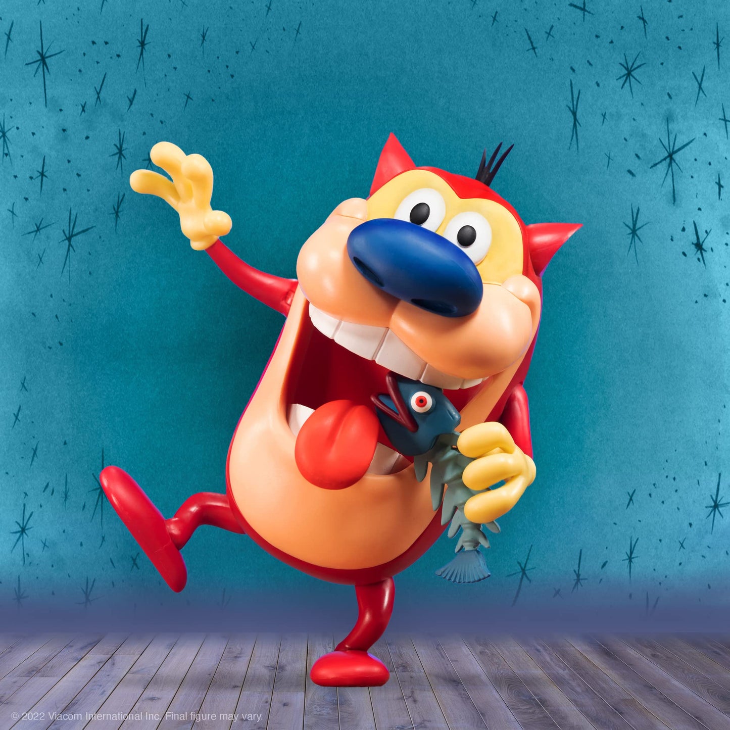 Super7 Ultimates! Ren And Stimpy - 7' Stimpy Action Figure With Accessories Classic Cartoon Collectibles And Retro Toys