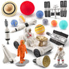 19PCS Planets Solar System Astronaut Figure Toy Children Solar Power Kit Space Exploration Spaceman Science Kit for Kids Party B