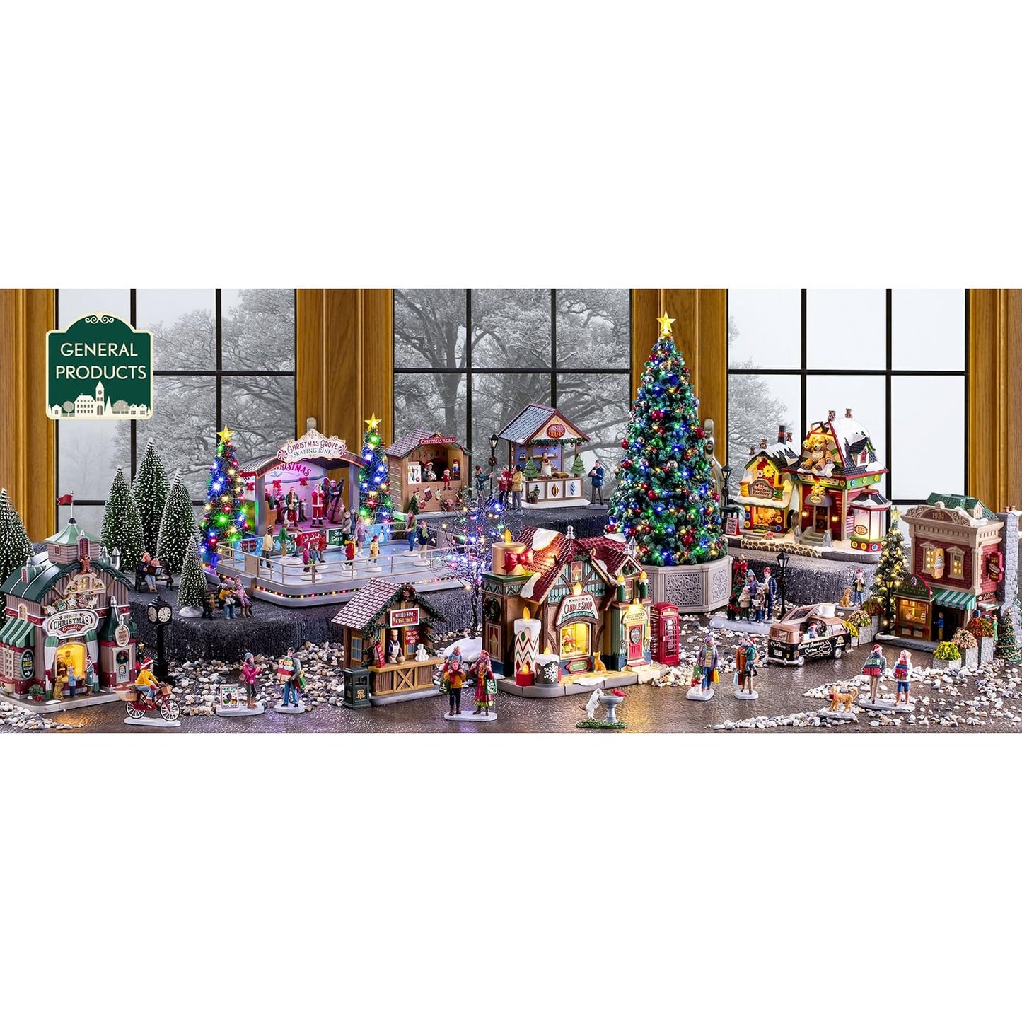 Lemax Christmas Village Snowball Fight Set of 4 - Multicolour Resin Decorations