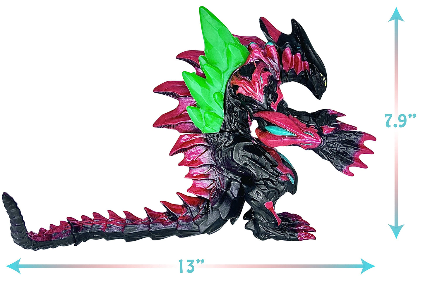 Twcare Ultra Monster Ex Arch Belial Action Figure Vs Godzilla Toy, 7.9In Tall, 13In Length, Movie Series Movable Joints Soft Vinyl, Travel Bag