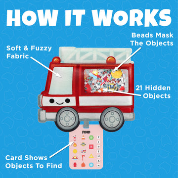 Vango BIZYBOO Seek & Find Plush Game - Educational Matching Game for Kids 2+, Medium, Multicolor, 2 Pack (Cruz & Papa Pizza)