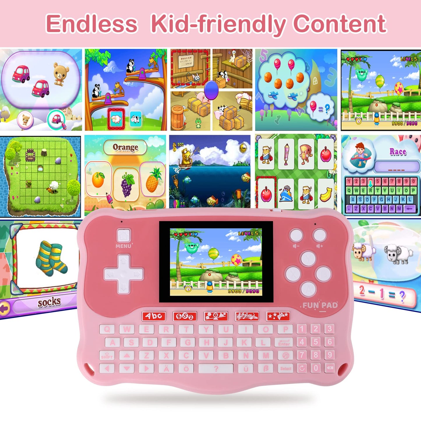 Kids Tablet/Baby Learning Pad With 102 Activities/Toddler Tablet With Abc Alphabet/Words/Music/Math Interactive Educational Elec