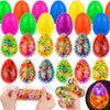 12 Pack Easter Egg Fillers With 12 Light Up Egg Shaped Fidget Stress Balls, Squeeze Stress Relief Toys Filled Easter Eggs Hunts