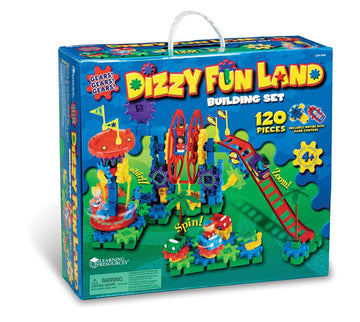 Learning Resources Gears! Gears! Gears! Dizzy Fun Land, Motorized Gears Toy Set, Gears For Kids, Engineering For Kids, Puzzle, 1