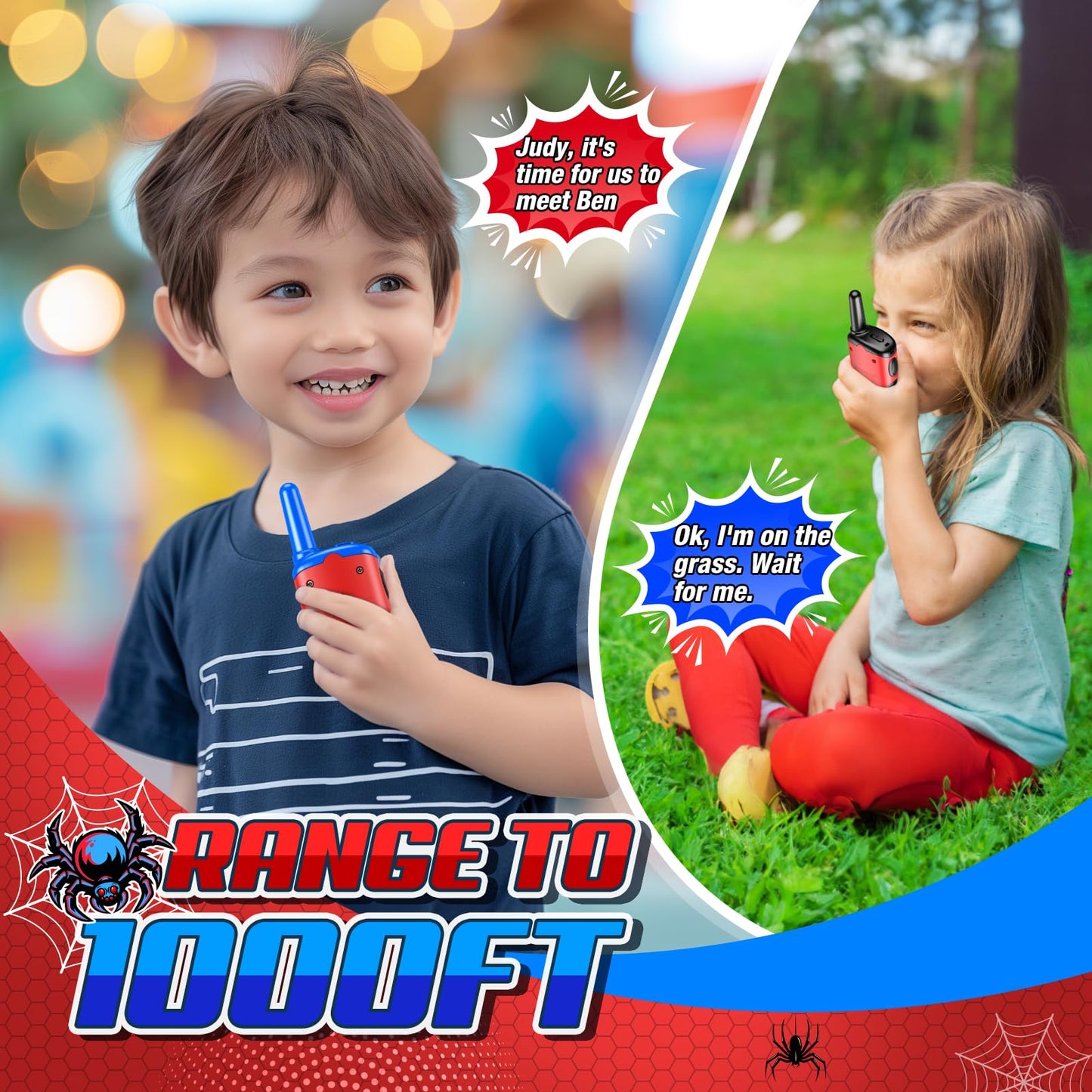 Rechargeable Walkies Talkies For Kids Toys: Walkie Talkies For Kids 2 Pack Easter Birthday Gifts For 3 4 5 6 7 8 Year Old Boys T