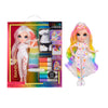 Rainbow High Color & Create Fashion DIY Doll with Washable Rainbow Markers, Blue Eyes, Straight Hair, Bonus Top & Shoes. Color,