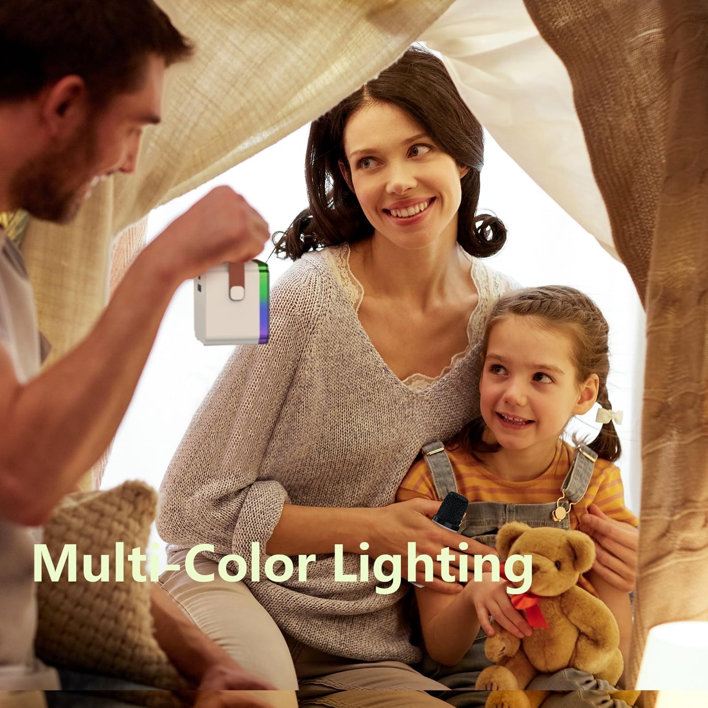 Karaoke Machine Guyucom Mini Speaker Toys With Bluetooth Microphone Toddler Boys Girls Kids For Ages 2-4 Birthday Gifts With Colorful Light Teen Girl Gifts Trendy Stuff For Kids 8-12, Portable Quality