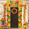 3 PCS Fall Door Banner Maple Leaf Classroom Door Border Decoration Hello Fall Porch Banner Autumn Harvest Hanging Supplies for H