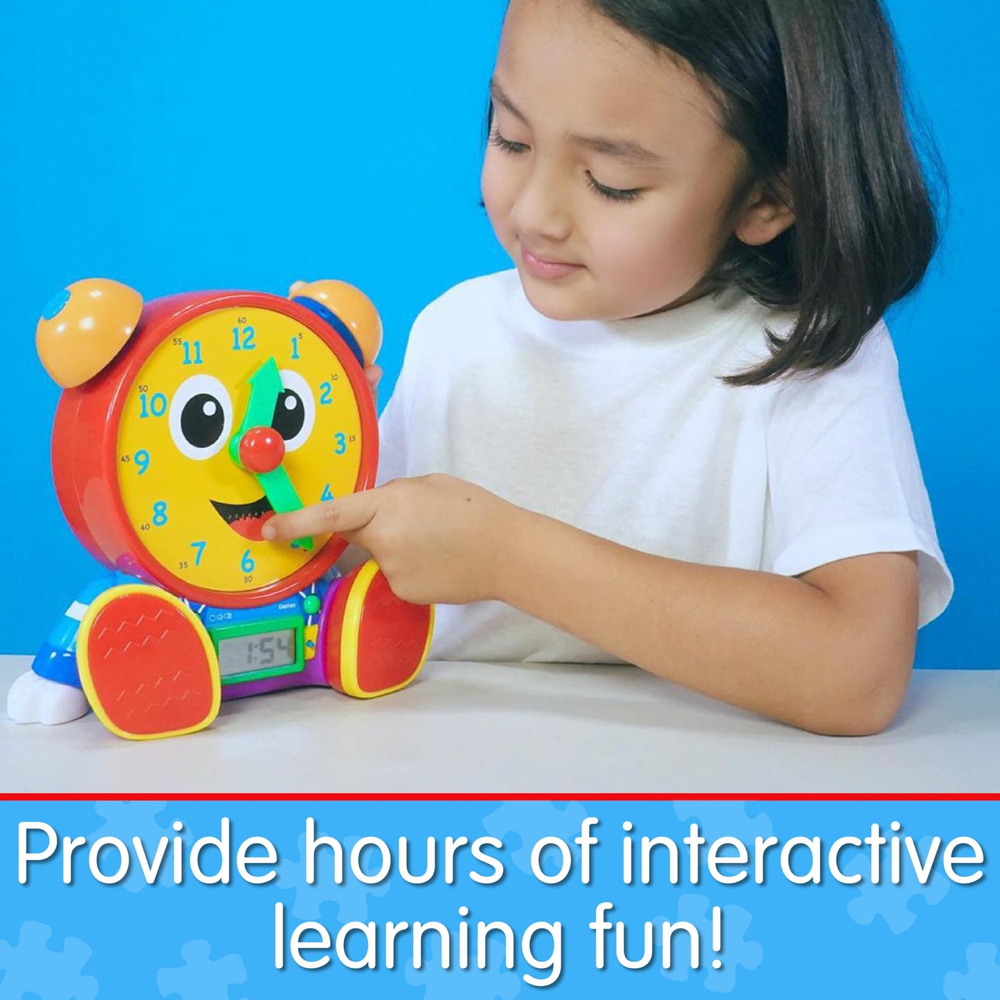 The Learning Journey - Telly Jr. Teaching Time Clock - Primary Color - Telling Time Teaching Clock - Toddler Toys & Gifts For Boys & Girls Ages 3 Years And Up - Award Winning Toys