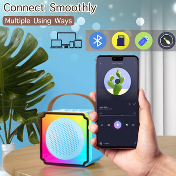 Mini Karaoke Machine With 2 Wireless Microphones, Adults Kids Toys, Gems Stickers, Portable Bluetooth Speaker, Christmas Birthday Gifts For Girls 4, 5, 6, 7, 8, 9 + Year Old (Blue)