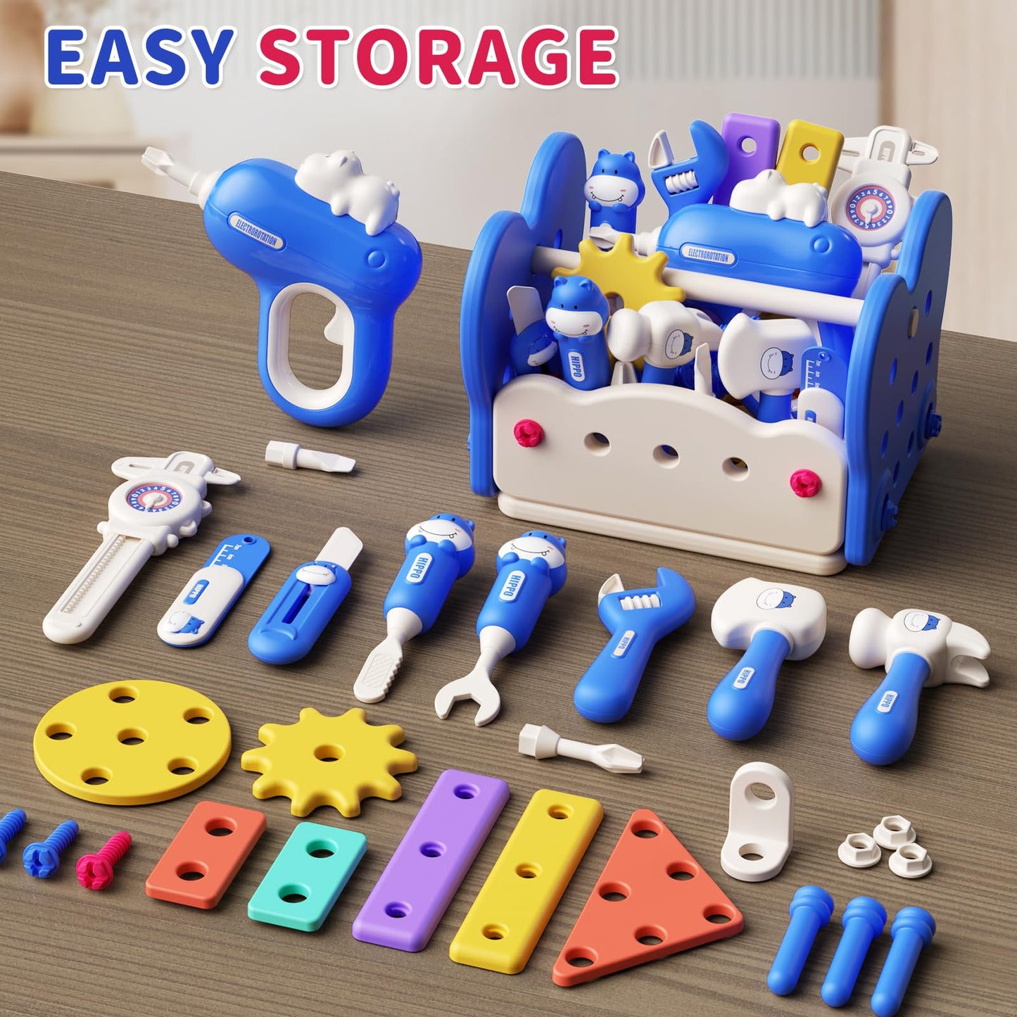 Kids Tool Set, Tool Box Kit for Kids,Toddler Tool Set with Drill,Pretend Play Construction Toys Tools for Boys Girls, Christmas