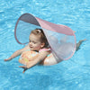 Free Swimming Baby Infant Pool Float With Sun Canopy Size Improved Inflatable Swan Baby Floatie With Sponge Safety Bottom Suppor