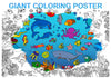 Underwater Giant Coloring Poster for Kids - Ocean Animals Large Sheets - Jumbo Coloring Posters for Wall - Children Huge Page to