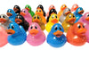 Colorful Glitter Rubber Duckies (2.5'') Assorted Neon Color Ducks Ducky Duck (10)