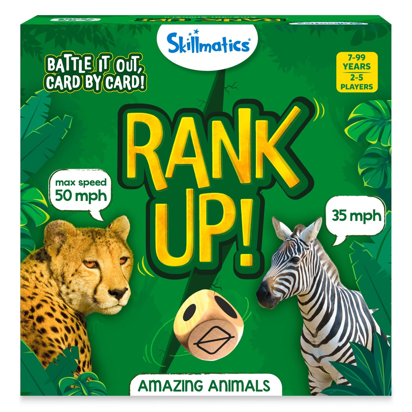 Skillmatics Trump Card Game - Rank Up Animals, Memory Game, Perfect for Boys, Girls, Kids, and Families Who Love Board Games, Tr