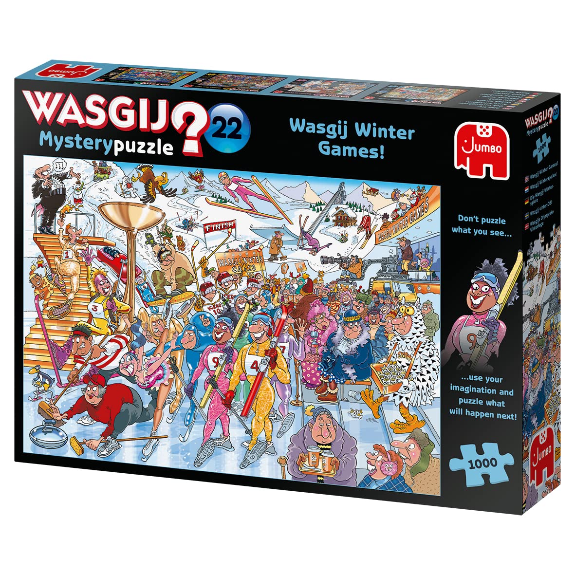 Jumbo, Wasgij, Mystery 22 - Wasgij Winter Games!, Unique Collectable Jigsaw Puzzle For Adults, 1,000 Piece