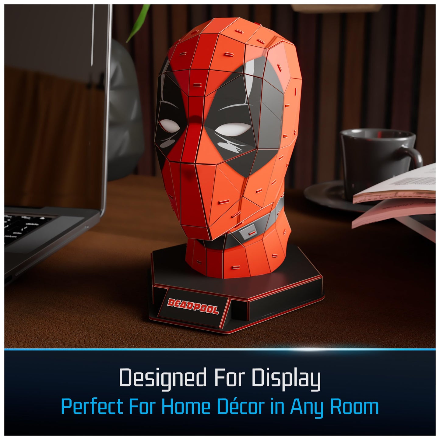 4D Build Marvel Deadpool 3D Model Kit with Stand Deadpool Collectibles & Desk D?cor mature-themed Puzzle Building Toys 3D Puzzles for mature-themeds & Teens 56 Pieces for Ages 12 & Up