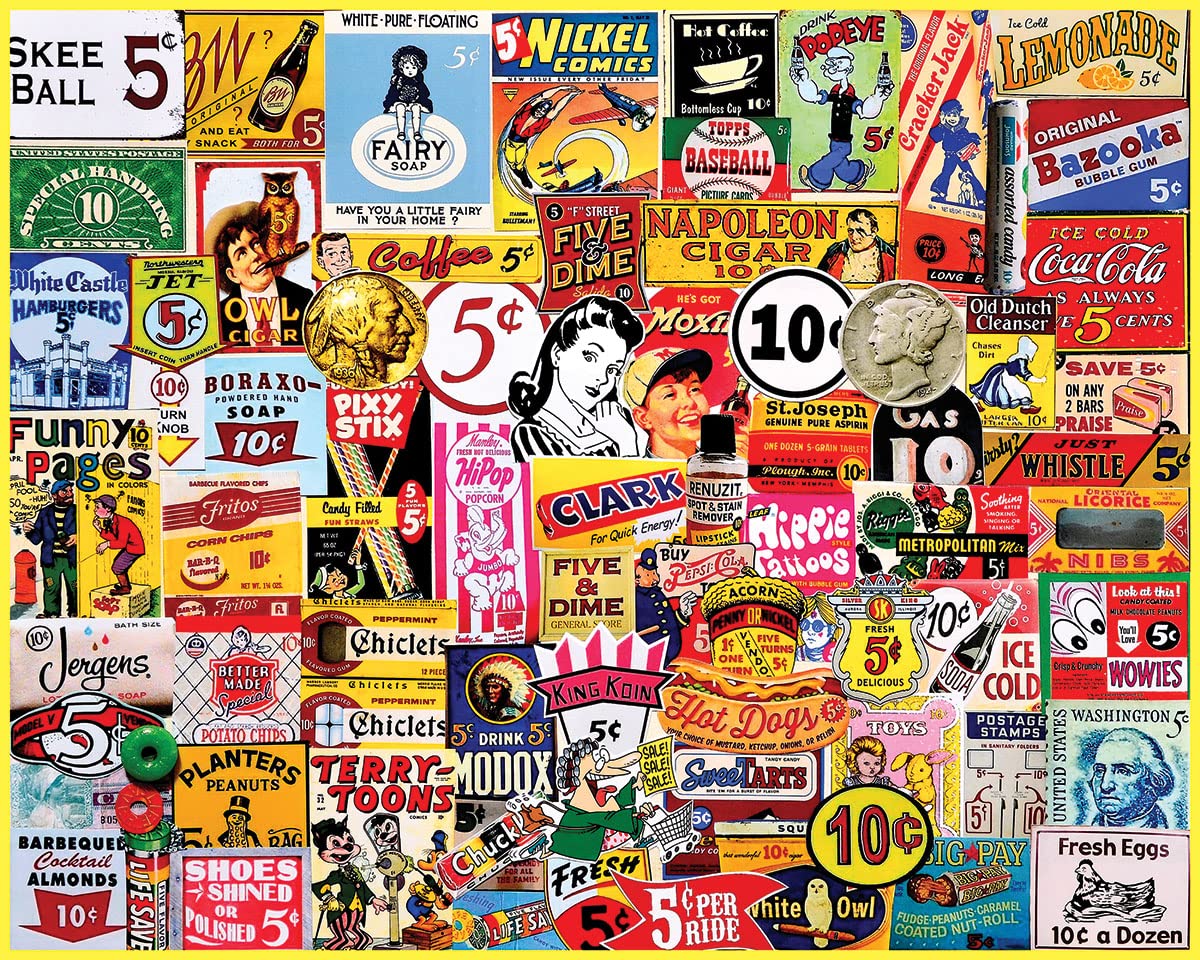 White Mountain Five And Dime Puzzles For Adults 1000 Pieces Jigsaw Puzzle For Adults And Grandparents