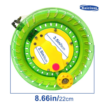 Kaiciuss 8.7 Inch Kite Reel Winder with Line, Kite String Reel for Kids & Adults, Easy to Use String and Spool, it Comes with 12