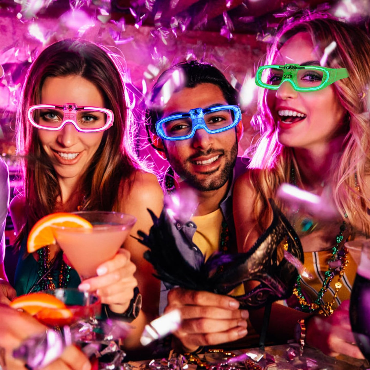 15 Pack Light Up Glasses 5 Colors Led Glasses Glow In The Dark Neon Party Supplies For Kids Adults 80S Shutter Shades Birthday Party Favors Flashing Party Glasses
