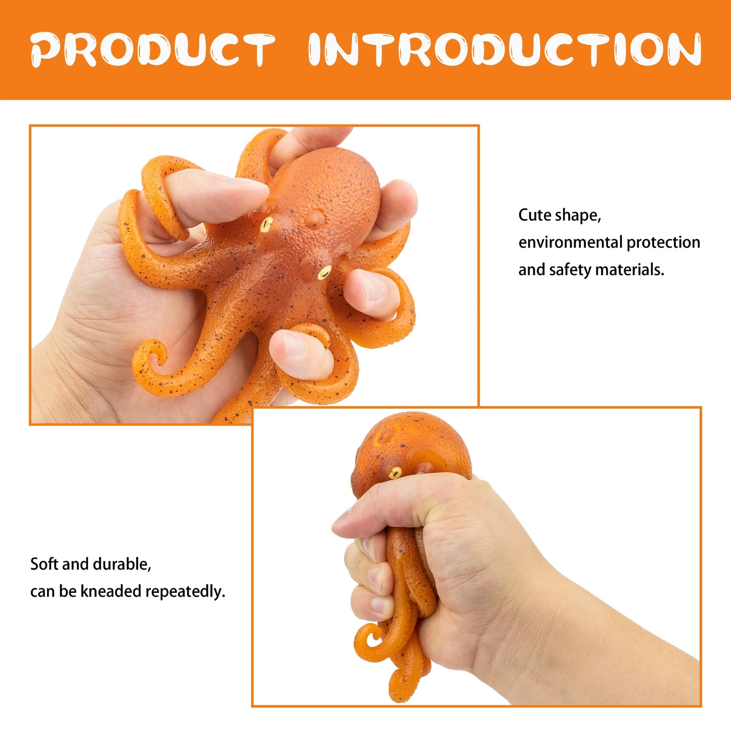 Funscene Mini Realistic Under The Sea Life Figure For Toddler Bath Bathtub, Tpr Super Stretch Octopus Toy, Great For Kids' Parti