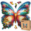 Wooden Puzzles For Adults 500 Piece – Butterfly Puzzle – Extra-Thick 5Mm Wood Jigsaw Puzzle, Challenging Puzzle By Leogor, Xl Size 19.2' X 18'