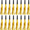 Sumind 24 Pieces Gold Noise Makers Glitter Noise Makers Metallic Fringed Party Blowers for Adults Birthday Graduation Sporting E