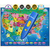 Qiaojoy Bilingual Interactive For Kids Talking Usa Map For Kids Learning, Geography Toys Games Educational Electronic Map Christ