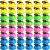 Chivao 48 Pcs Mini Rubber Ducks Bath Duck In Bulk 48 Sunglasses Toy Set Christmas Valentine Duck Gift Bath Toy Bathtub Toys For Gift Holiday Cruise Birthday Party Favor(Mixed Color)