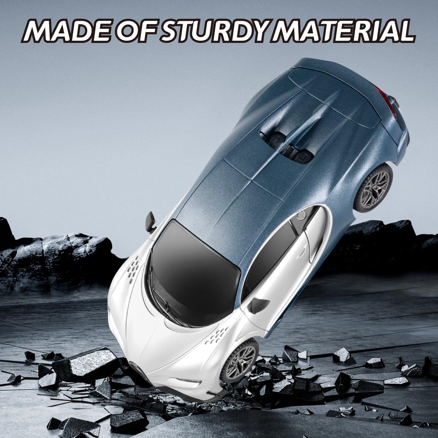 MIEBELY Remote Control Car - 1/24 Scale Fast Rc Race Car, Bugatti Chiron 3.7V 500 mAh Car Toys with Headlight, Racing Hobby Car