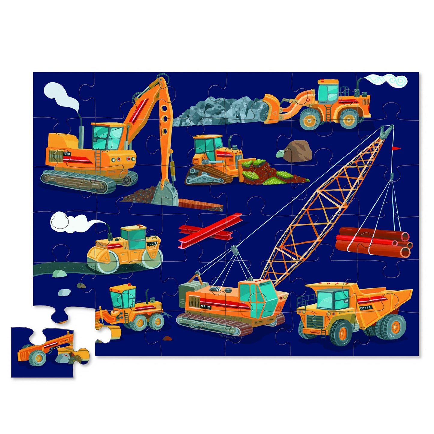 36-Pc Puzzle/Construction Zone