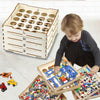 WSBXBB 4 Tray Sifter Box for Lego Blocks, Wood, White, Model WS-shaizi-6tray, Ideal Gift for Lego Lovers & Teens