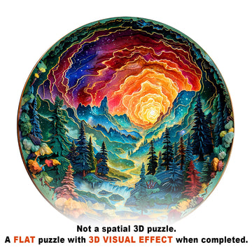Wooden Puzzles For Adults - 3D Vision Effects Sky Wooden Jigsaw Puzzles - Unique Shaped Wooden Jigsaw Puzzles For Adults - Creat