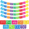 Domestar 90 Feet Mexican Party Banners, 5Pcs Plastic Fiesta Banner Cinco De Mayo Dia De Los Muertos Decor Day Of The Dead Papel Picado For Mexican Party Supplies
