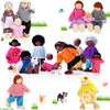 20 Pcs Wooden Dollhouse Family Set Of 16 Mini People Figures And 4 Pets, Dollhouse Dolls Wooden Doll Family Cosplay Figures Acce