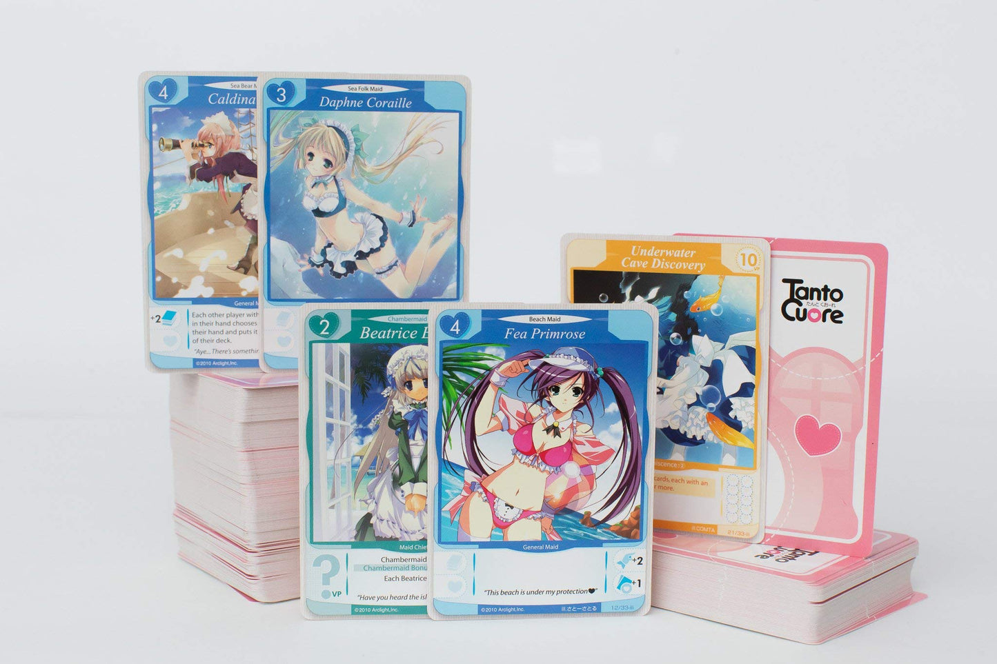 Japanime Games Tanto Cuore: Romantic Vacation | Deck-Building Card Game | Anime-Inspired Game and Arclight | Featuring Maids and