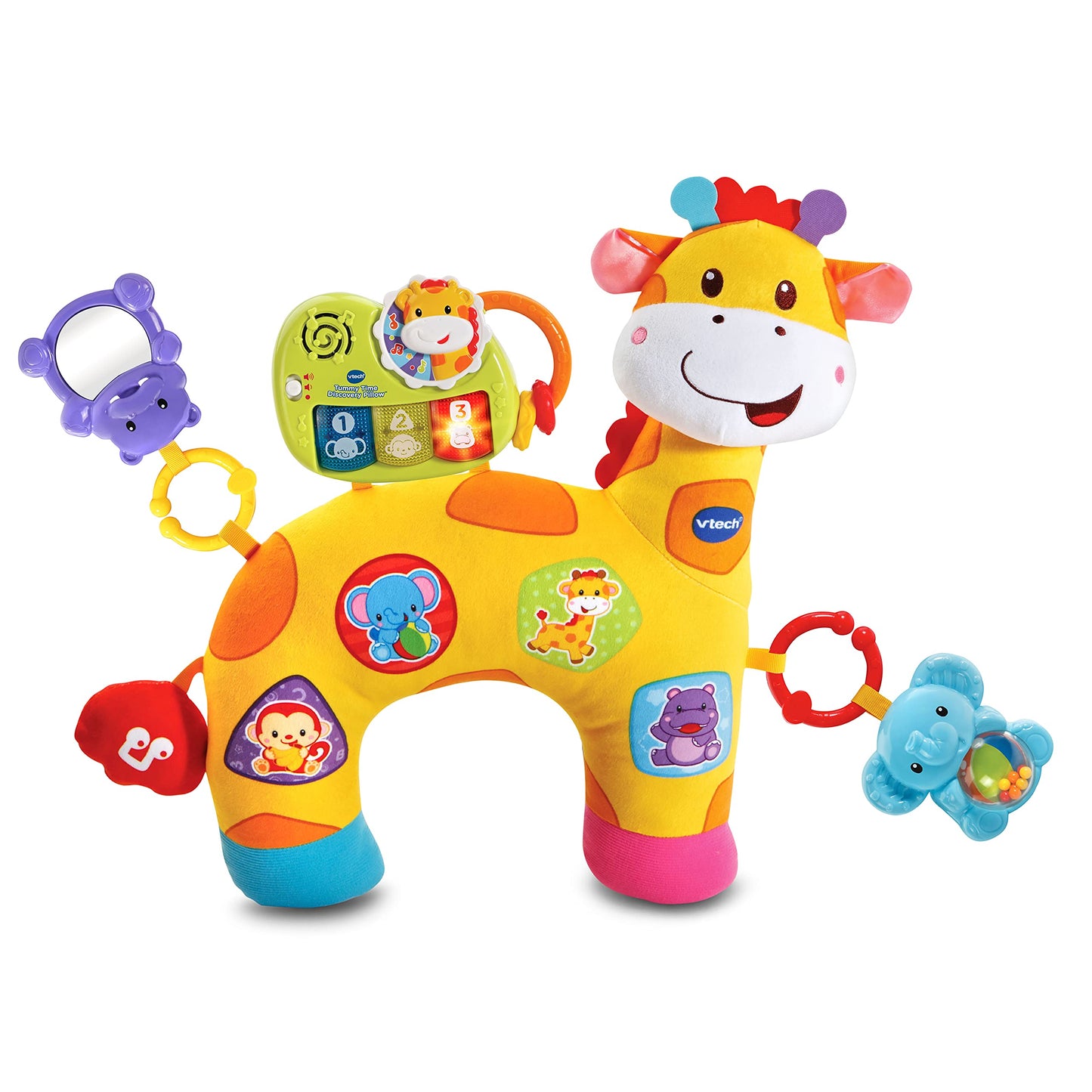 Vtech Tummy Time Discovery Pillow 3.94 X 15.75 X 27.17 Inches For 12 Months To 36 Months With Childrens Plush Toy Pillows
