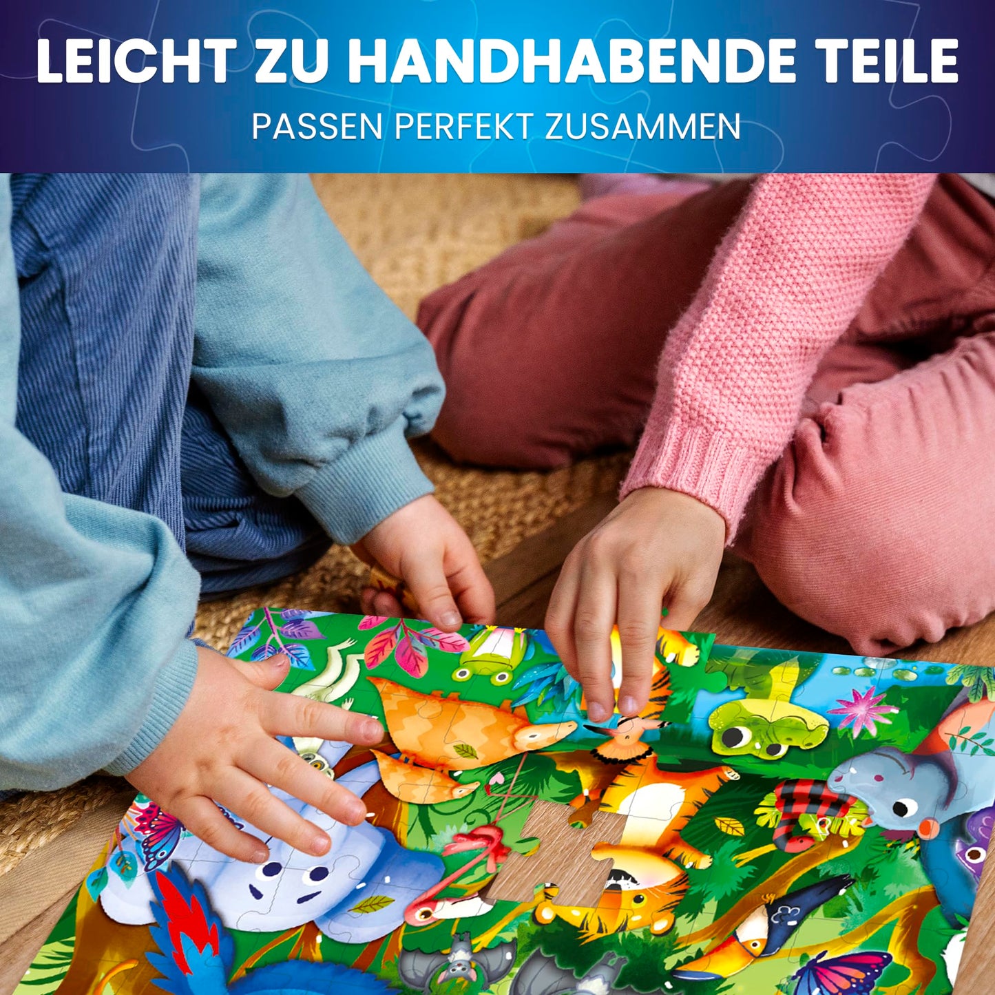 Quokka 4X60 Piece Puzzles For Kids Ages 4-6 – Glow-In-The-Dark Puzzles For Kids 4-8 I Farm Bugs Tropical & Ocean Animals I Fun Educational Toddler Puzzles For Boys & Girls – Educational Game Toys Gift