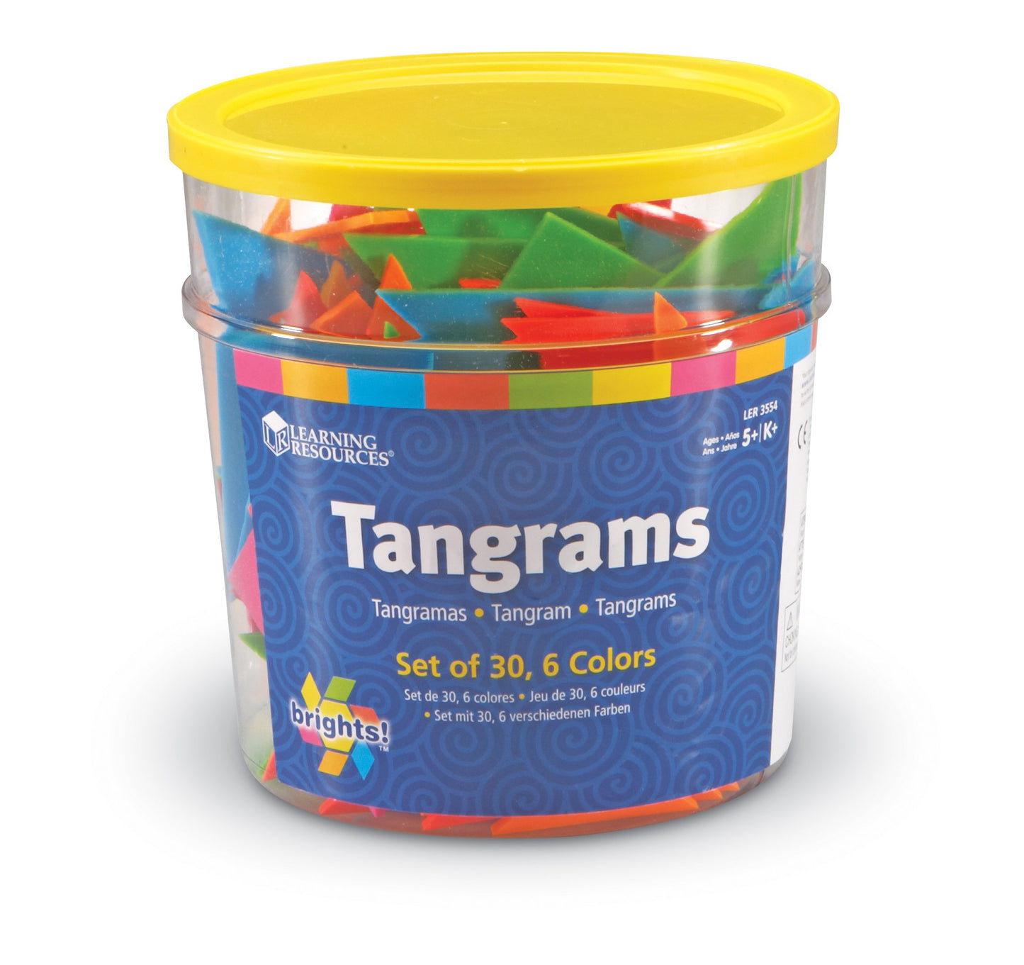 Learning Resources Ler3554 Brights! Tangrams Class Pack