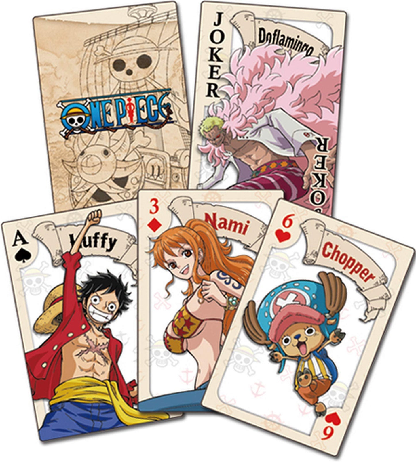 Great Eastern Entertainment One Piece Playing Cards - Multi-colored, 5" Cardstock, Punk Hazard Group