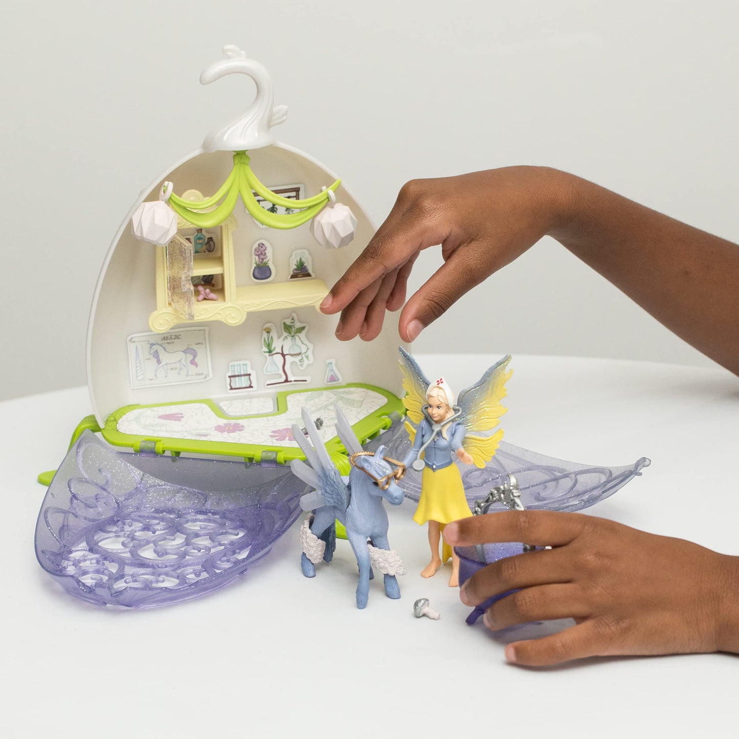 Schleich bayala, Unicorn and Fairy Toys for Girls and Boys,Magical Vet Blossom Playset with Fairy and Unicorn Foal, Ages 5+
