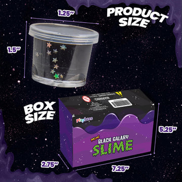 Black Nebula Slime - 24 Pack - Galaxy Star Slime Party Favors For Kids - Non-Sticky, Stress Relief, Arts & Crafts