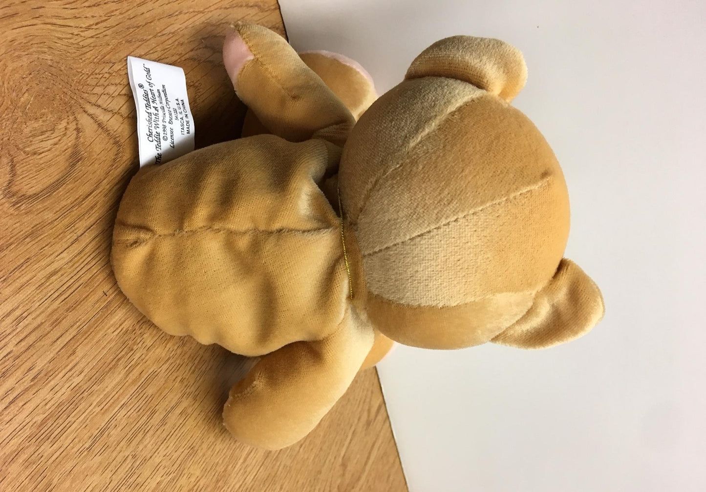 Cherished Teddies Plush Bean Bag 'The Teddie With The Heart Of Gold #541222