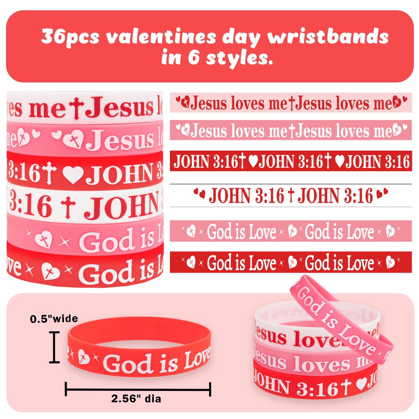 Moon Boat 72PCS Valentines Day Bracelets Cards Set: Silicone Rubber Wristbands Bulk Party Favors, Valentine's Gifts Crafts