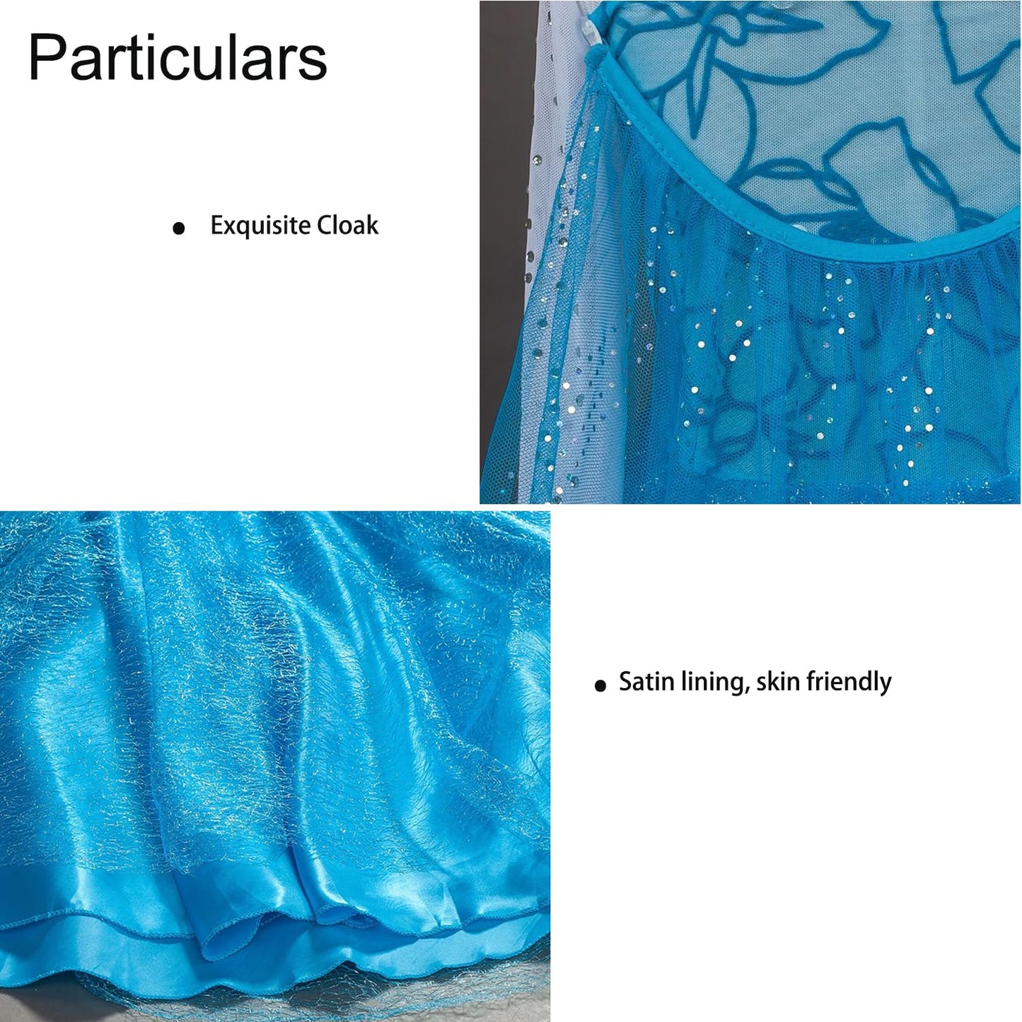 Familycrazy Princess Costume Princess Dresses For Girls Dress Up Fancy Halloween Christmas For Toddler, 4-5T, Blue-News